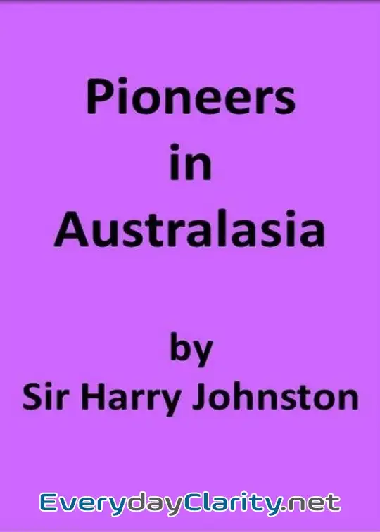 Book cover: Pioneers In Australasia