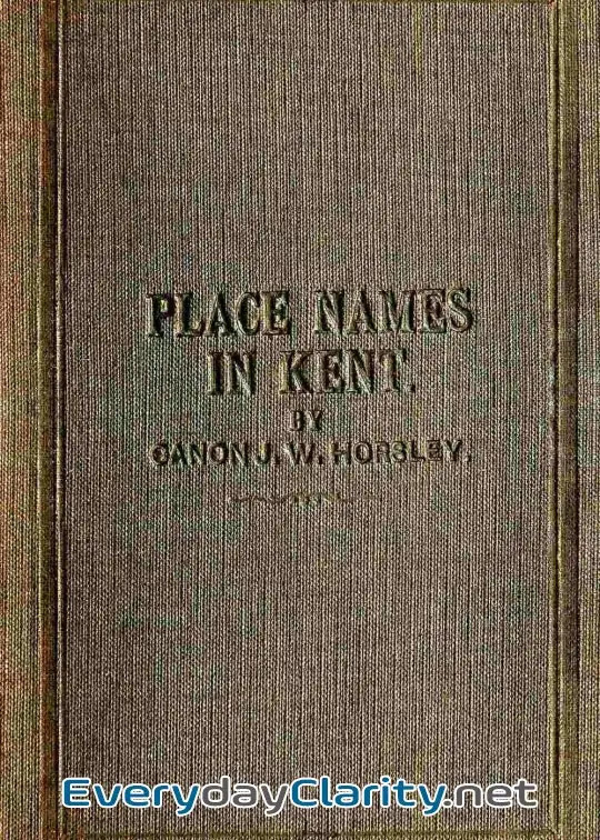 Book cover: Place Names In Kent