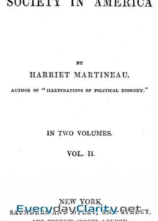 Book cover: Society In America, Volume 2 (Of 2)