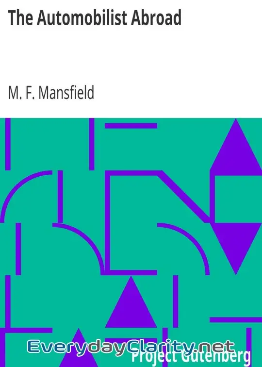 Book cover: The Automobilist Abroad