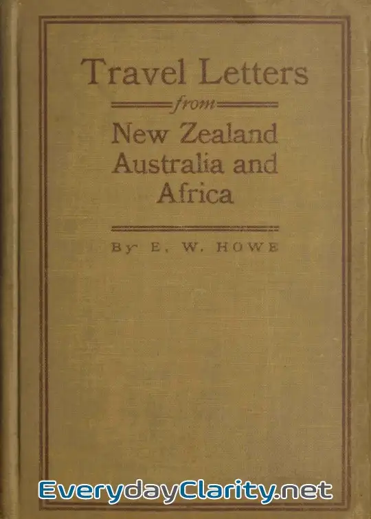 Book cover: Travel Letters From New Zealand, Australia And Africa