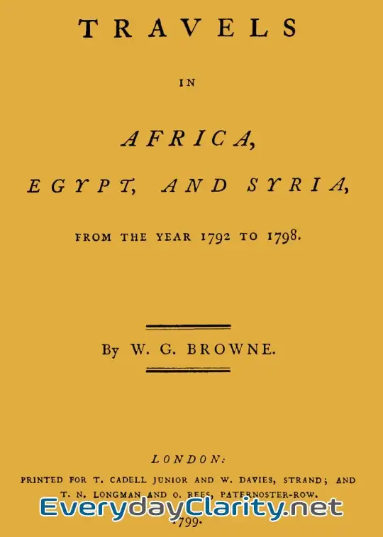 Book cover: Travels In Africa, Egypt, And Syria, From The Year 1792 To 1798