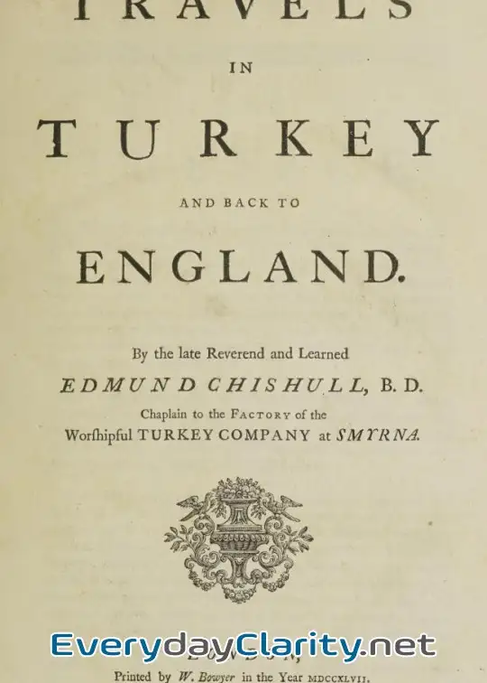 Book cover: Travels In Turkey And Back To England