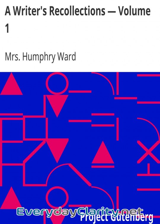 Book cover: A Writer’s Recollections Volume 1