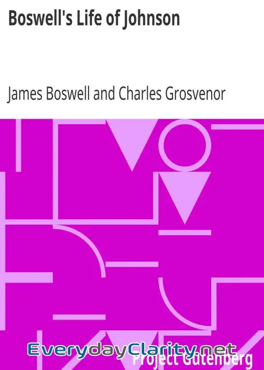 Book cover: Boswell’s Life Of Johnson . Abridged And Edited, With An Introduction By Charles Grosvenor