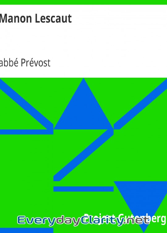 Book cover: Manon Lescaut