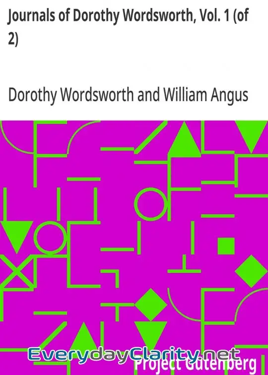 Book cover: Journals Of Dorothy Wordsworth, Vol. 1 (Of 2)