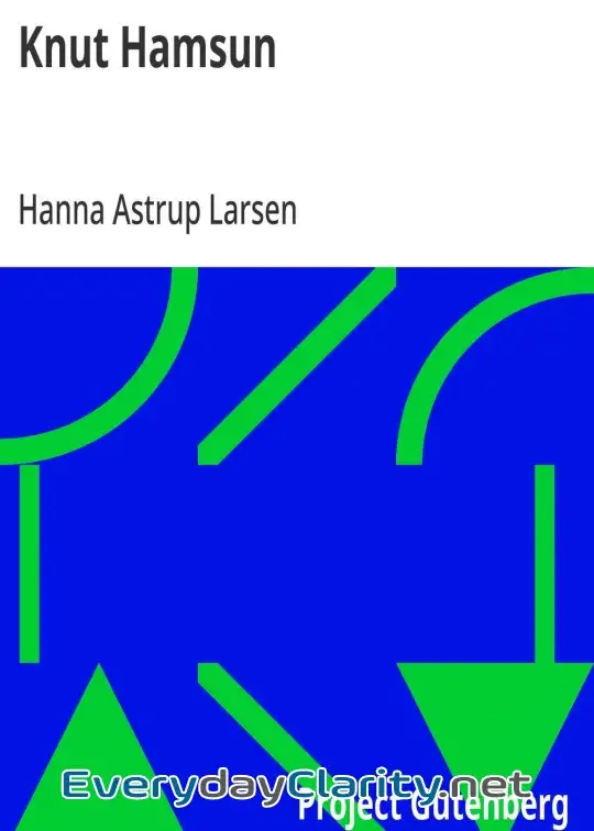 Book cover: Knut Hamsun