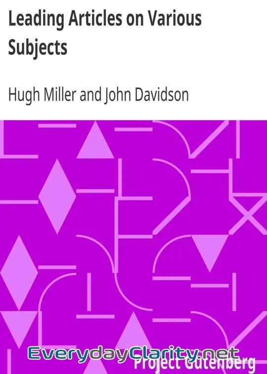 Book cover: Leading Articles On Various Subjects