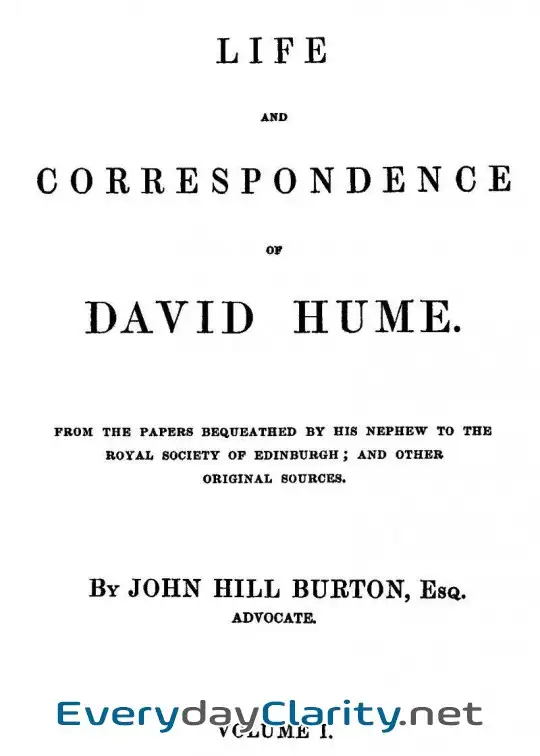 Book cover: Life And Correspondence Of David Hume, Volume 1