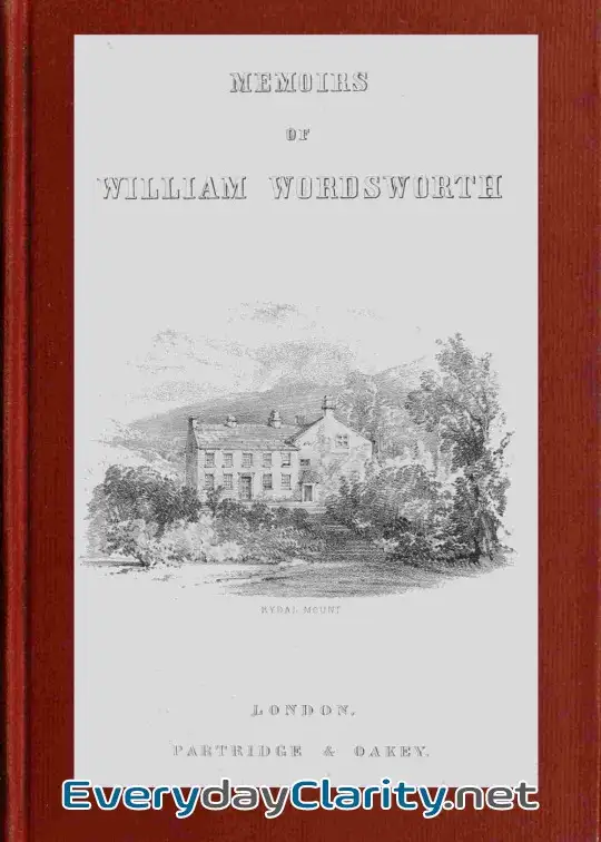 Book cover: Memoirs Of William Wordsworth
