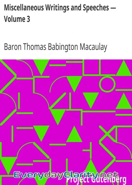 Book cover: Miscellaneous Writings And Speeches - Volume 3