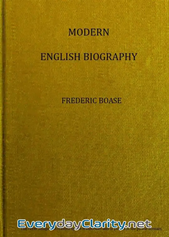 Book cover: Modern English Biography, Volume 2 (Of 4), I-Q