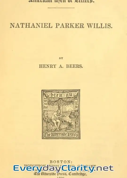 Book cover: Nathaniel Parker Willis