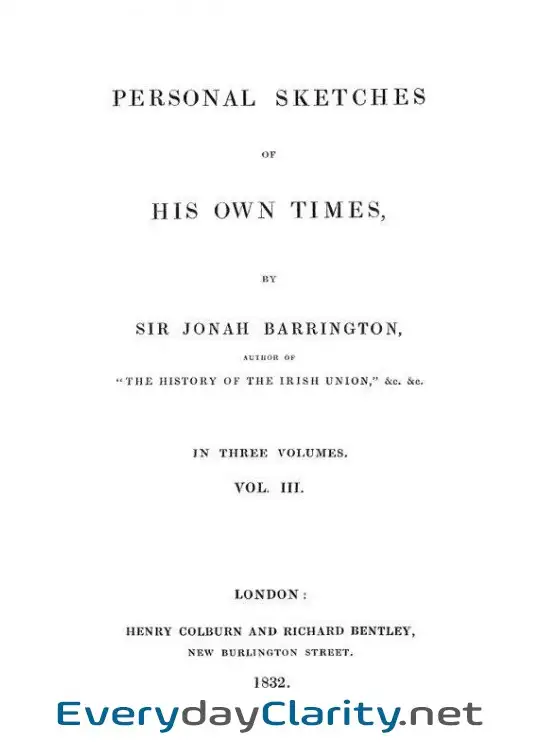 Book cover: Personal Sketches Of His Own Times, Vol. 3 (Of 3)
