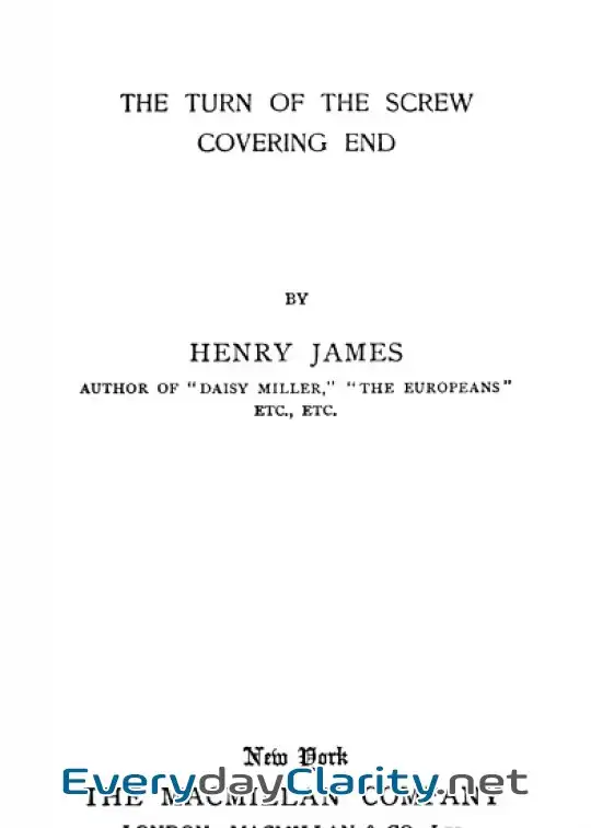 Book cover: The Two Magics. The Turn Of The Screw, Covering End
