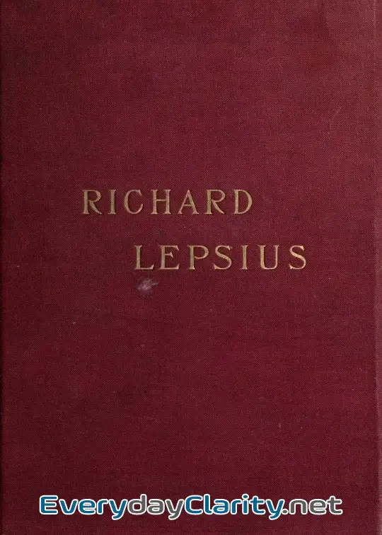 Book cover: Richard Lepsius, A Biography
