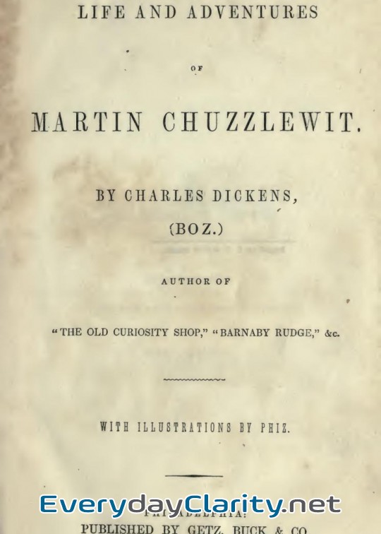 Book cover: Martin Chuzzlewit