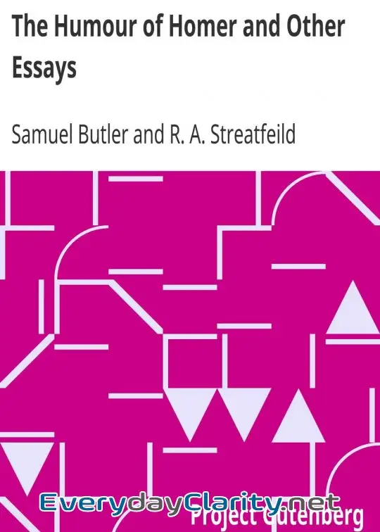Book cover: The Humour Of Homer And Other Essays