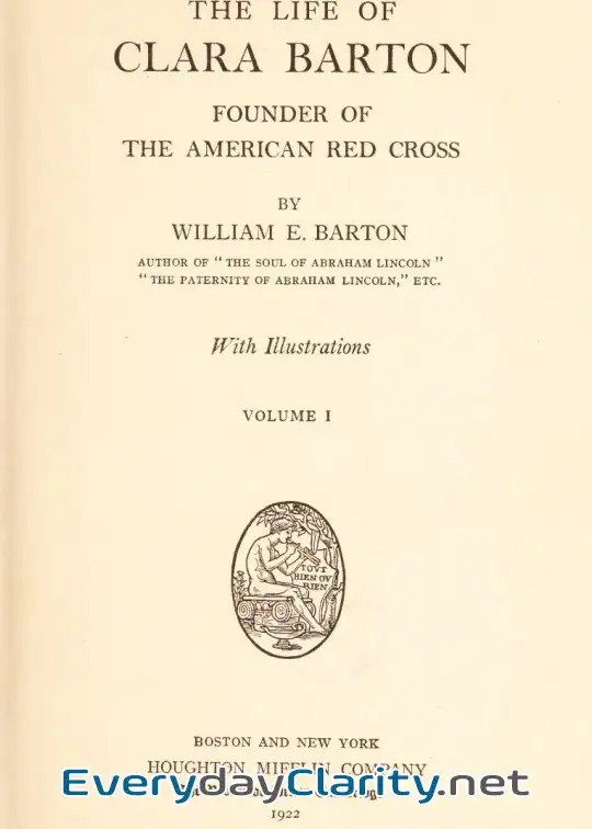 Book cover: The Life Of Clara Barton, Founder Of The American Red Cross (Vol. 1 Of 2)