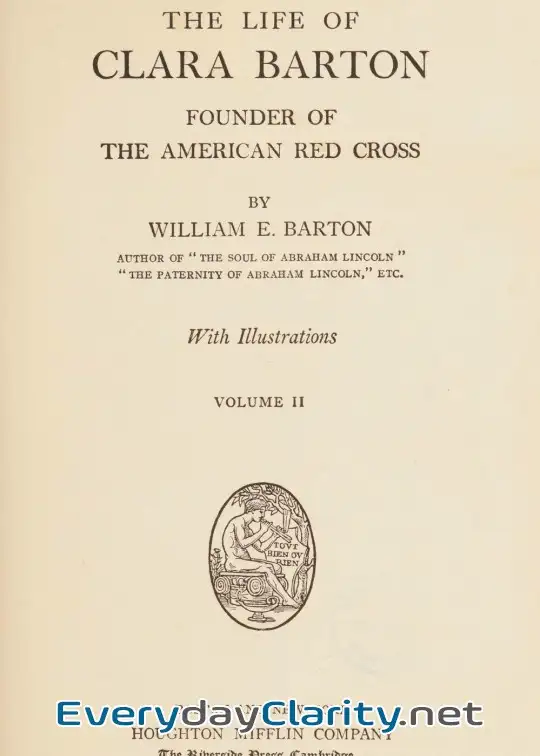 Book cover: The Life Of Clara Barton, Founder Of The American Red Cross (Vol. 2 Of 2)
