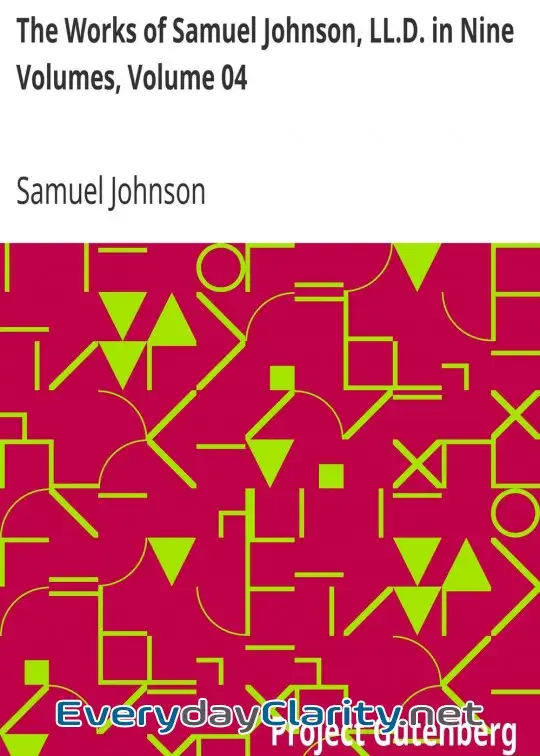Book cover: The Works Of Samuel Johnson, Ll.d. In Nine Volumes, Volume 04 . The Adventurer; The Idler
