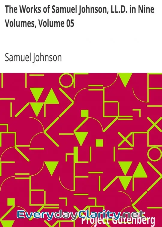 Book cover: The Works Of Samuel Johnson, Ll.d. In Nine Volumes, Volume 05 . Miscellaneous Pieces