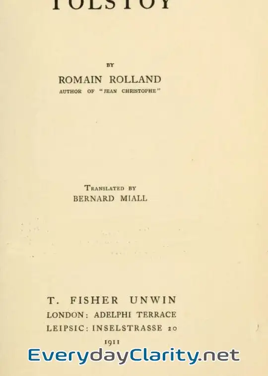 Book cover: Tolstoy