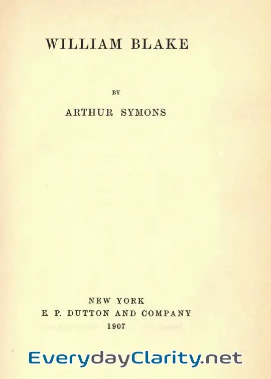 Book cover: William Blake