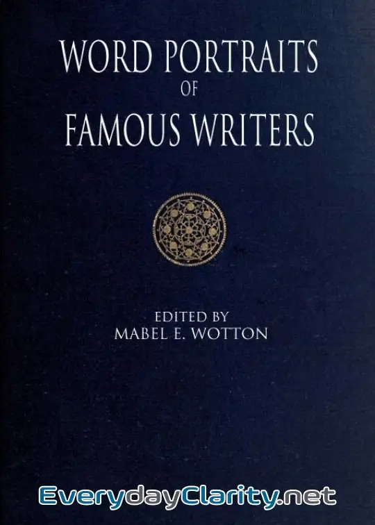 Book cover: Word Portraits Of Famous Writers