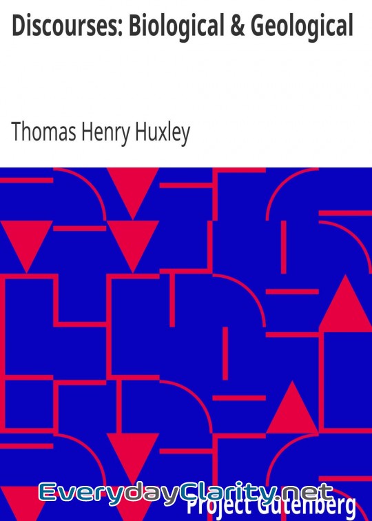 Book cover: Discourses. Biological & Geological . Essays