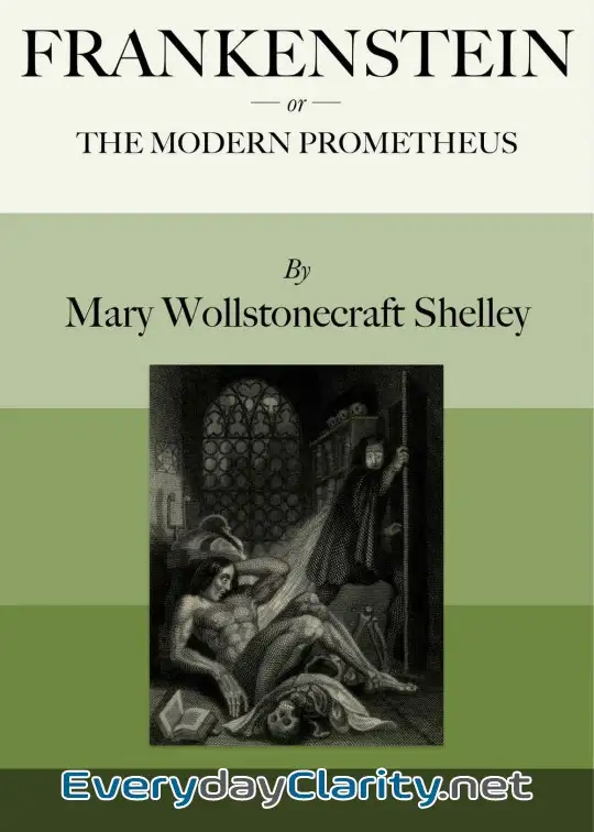 Book cover: Frankenstein; Or, The Modern Prometheus