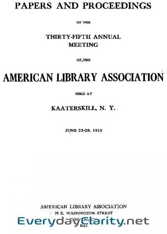 Book cover: Papers And Proceedings Of The Thirty-Fifth General Meeting Of The American Library Associa