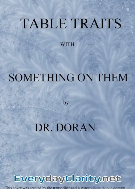 Book cover: Table Traits, With Something On Them
