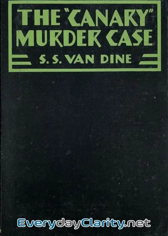 Book cover: The .canary. Murder Case