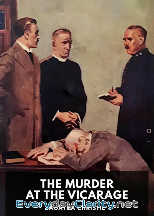 Book cover: The Murder At The Vicarage