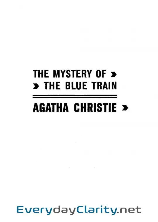Book cover: The Mystery Of The Blue Train