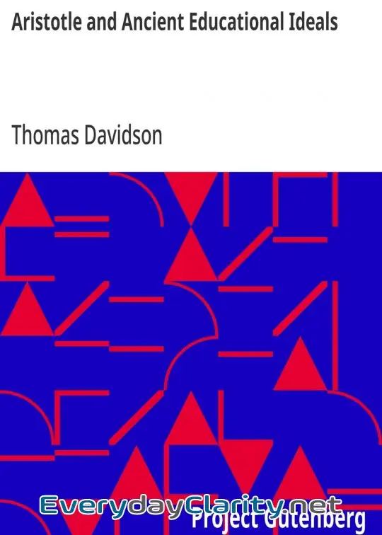 Book cover: Aristotle And Ancient Educational Ideals