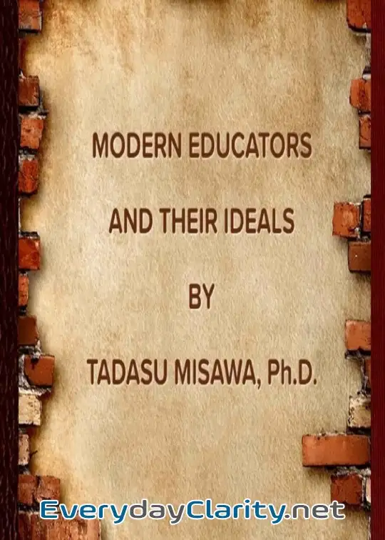 Book cover: Modern Educators And Their Ideals