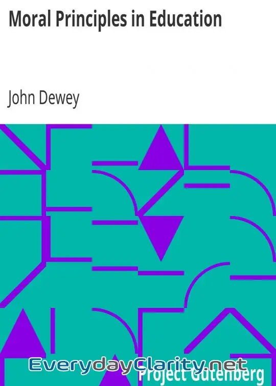 Book cover: Moral Principles In Education