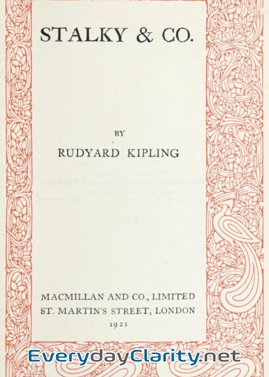 Book cover: Stalky & Co