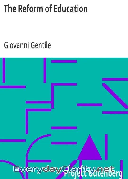 Book cover: The Reform Of Education