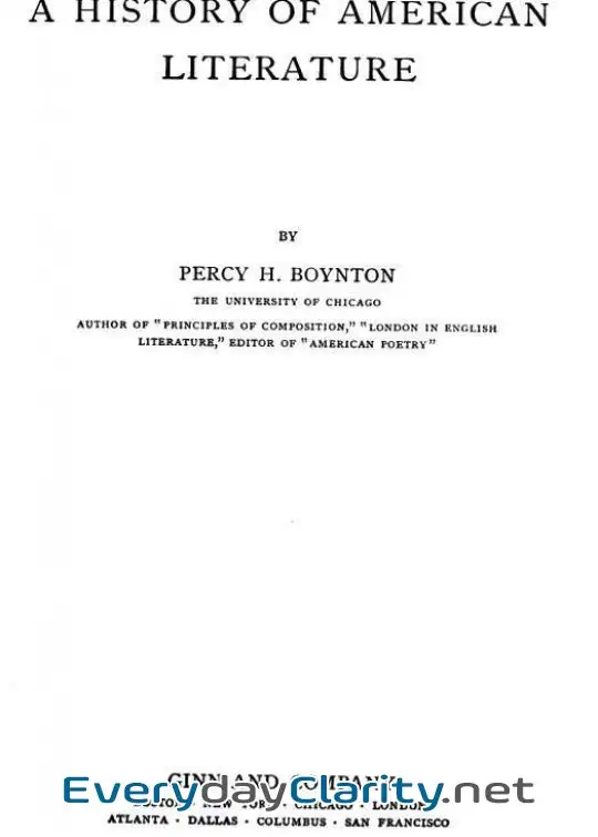 Book cover: A History Of American Literature