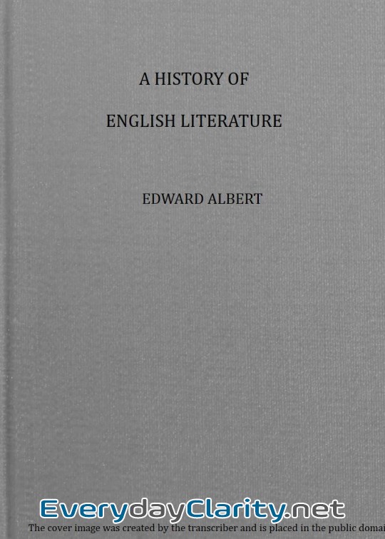 Book cover: A History Of English Literature