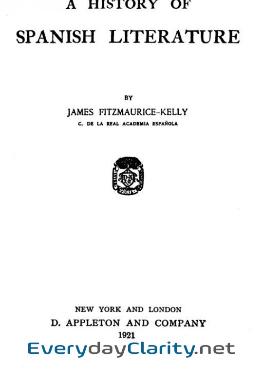 Book cover: A History Of Spanish Literature