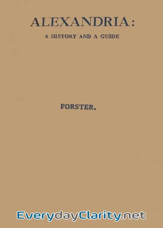 Book cover: Alexandria. A History And A Guide