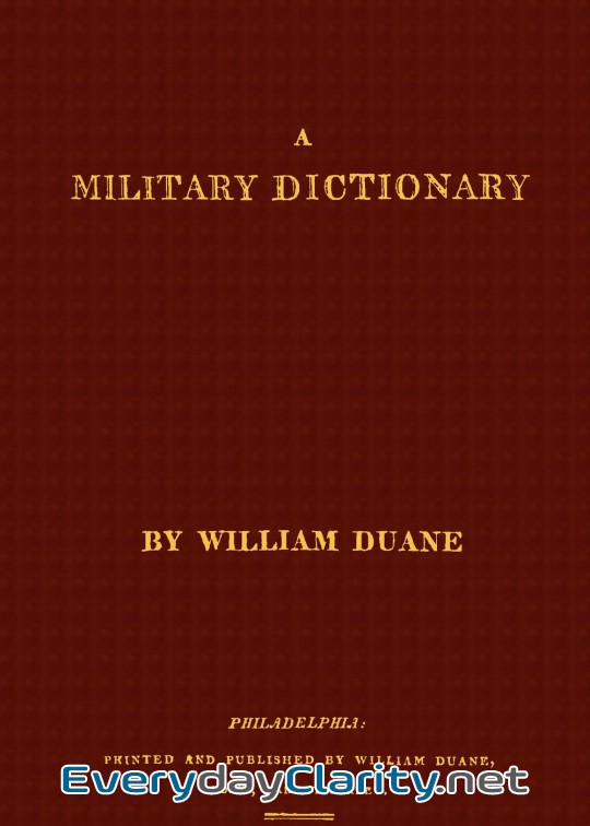 Book cover: A Military Dictionary