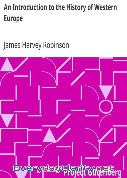 Book cover: An Introduction To The History Of Western Europe