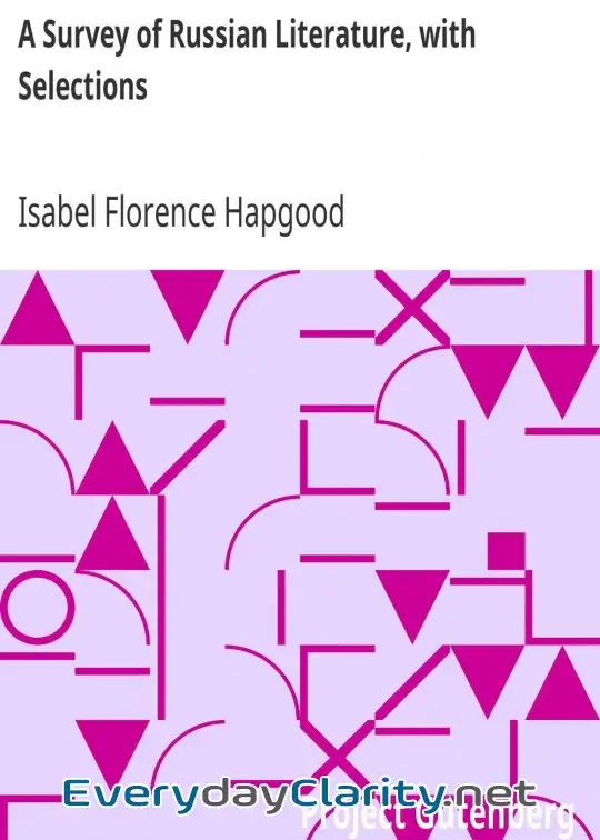 Book cover: A Survey Of Russian Literature, With Selections