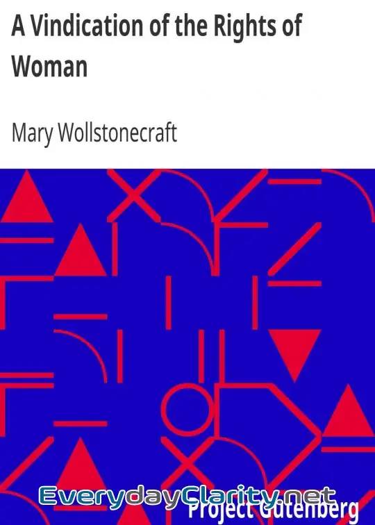 Book cover: A Vindication Of The Rights Of Woman . With Strictures On Political And Moral Subjects